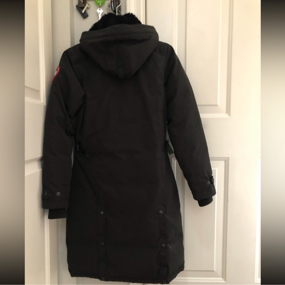 AUTHENTIC CANADA GOOSE Kensington Parka women XS black down winter coat EUC - Picture 10 of 12
